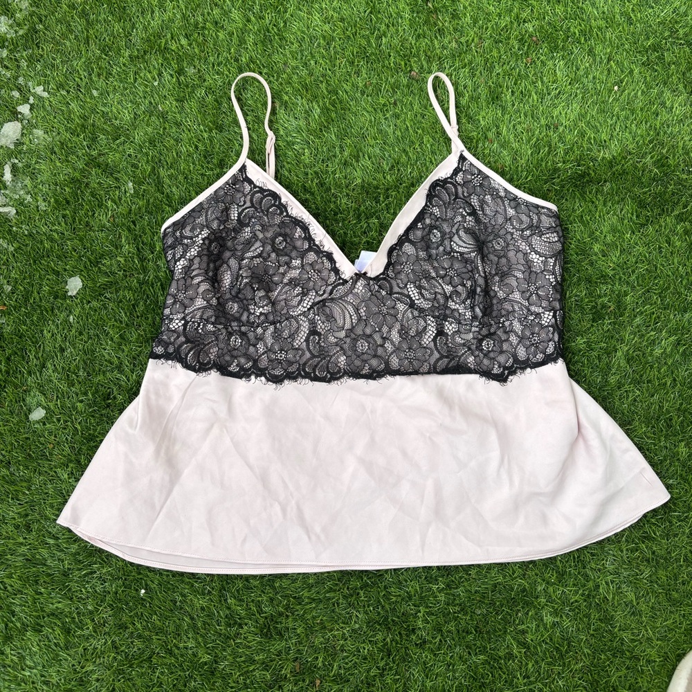 Y2K pale pink lace cami top🎀plus size